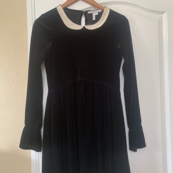 BCBGeneration Velvet Babydoll Dress with Collar XS - Picture 4 of 5